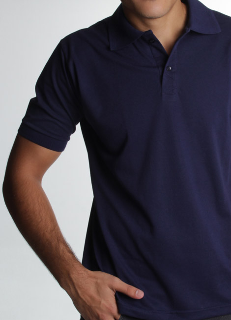 confecção de camisa azul marinho polo masculina com bordado