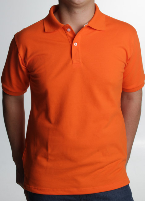 confecção de camisa laranja polo masculina com bordado
