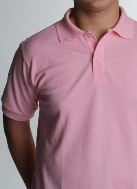 confecção de camisa rosa bb polo masculina com bordado