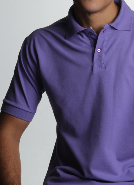 confecção de camisa roxo polo masculina com bordado